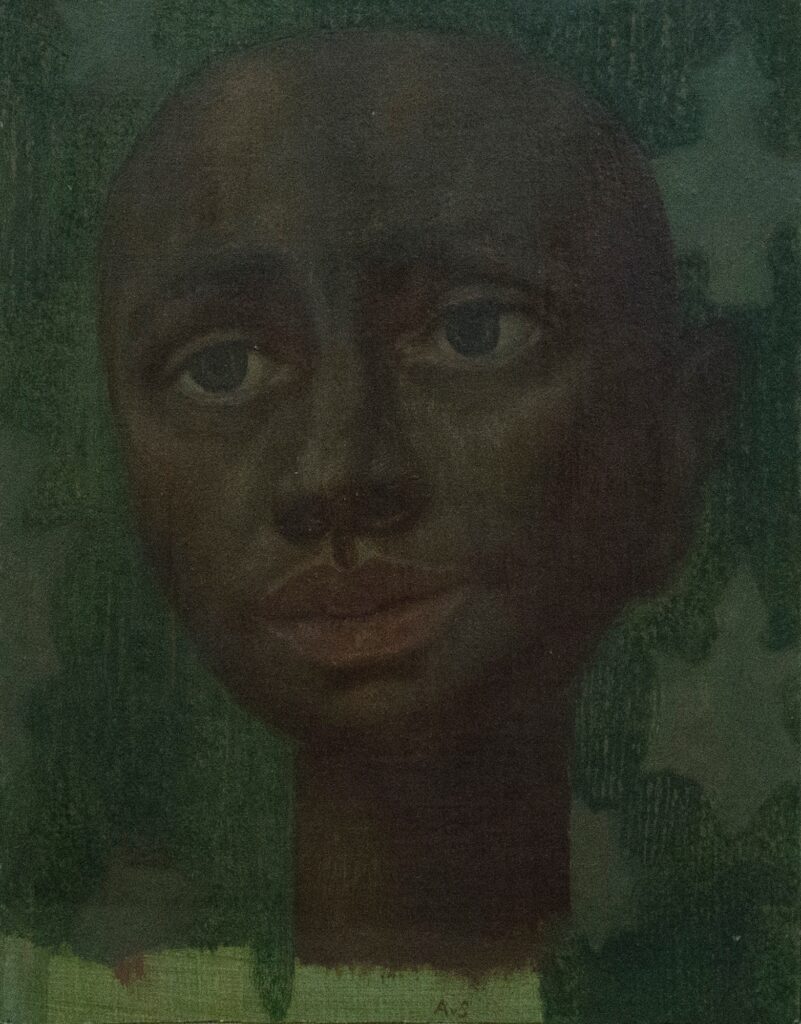 “Kopf auf grünem Grund” by Alexey von Schlippe