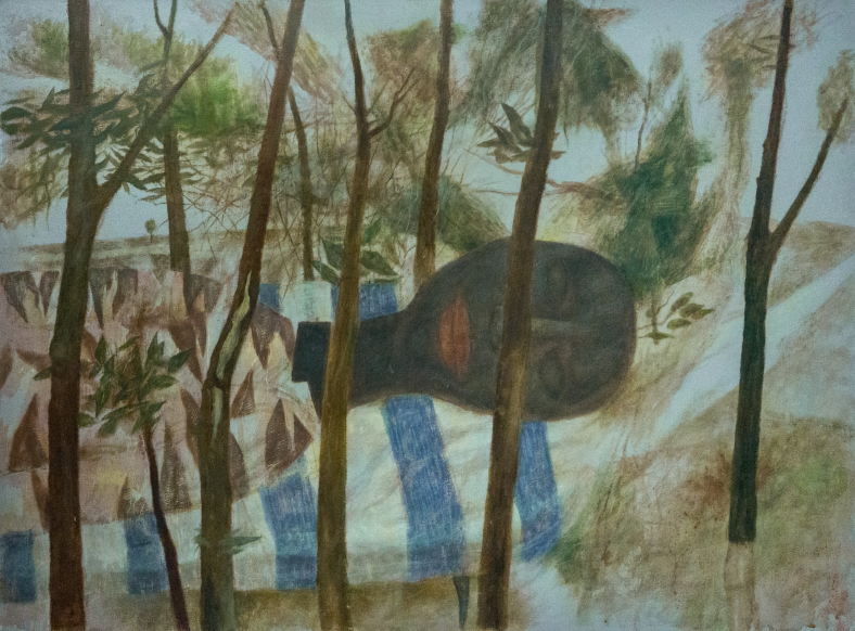 “Schwarze hinter Bäumen” by Alexey von Schlippe