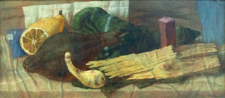 “Stilleben mit Holzscheit” by Alexey von Schlippe